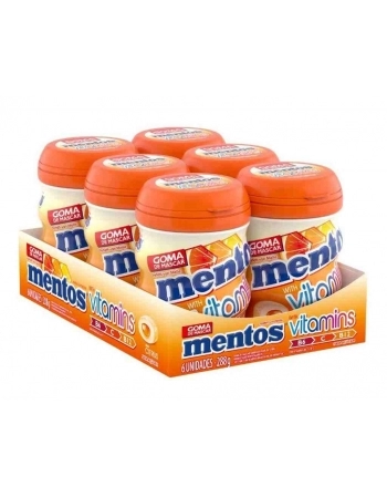 MENTOS GARRAFA GUM VITAMINS 48G DP 6 UN