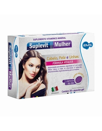 SUPLEVIT MULHER C/30 CAPS GEL-EMM