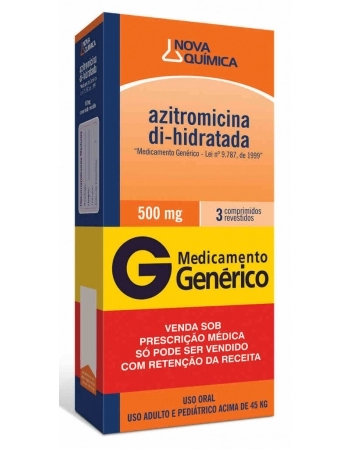 AZITROMICINA 500MG C/3 COMP