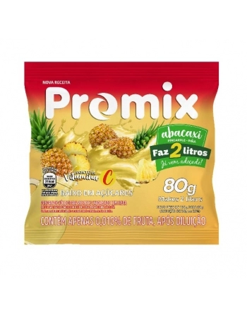 REFRESCO PO PROMIX ABACAXI 24X80G- FAZ 2 LITROS