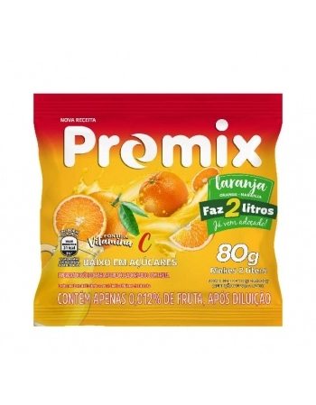 REFRESCO PO PROMIX LARANJA 24X80G- FAZ 2 LITROS