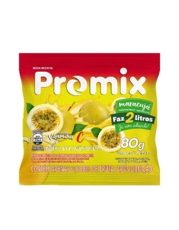 REFRESCO PO PROMIX MARACUJA 24X80G- FAZ 2 LITROS