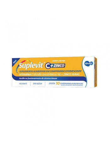 SUPLEVIT C + ZINCO EFERV 10MG C/10 COMP - EMM