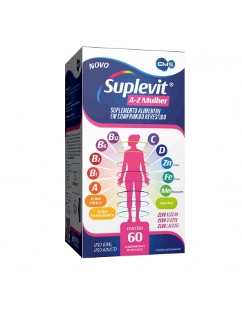 SUPLEVIT AZ MULHER FR C/60 COMP- EMM