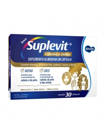 SUPLEVIT CAB UNHAS C/30 CAPS- EMM