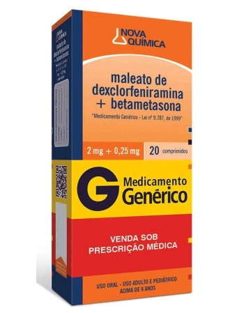 MAL DEXCLORFEN+BETA 2+0,25MG C/20