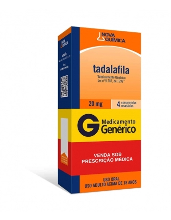 TADALAFILA 20MG C/4 COMP