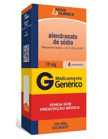 ALENDRONATO SODIO 70MG C/4 COMP