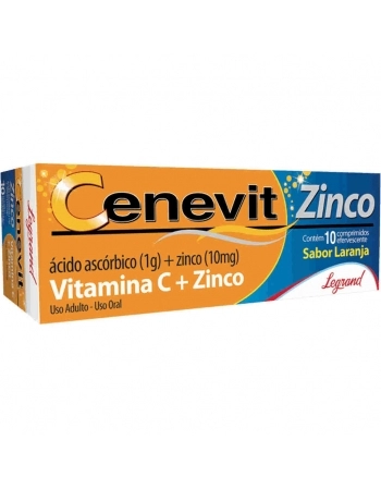 CENEVIT ZINCO 1G+10MG C/10 COMP EFER-LGM