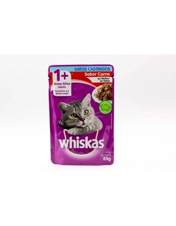 WHISKAS SACHE CASTRADO CARNE DP 2X20X85G