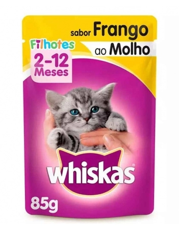 WHISKAS SCH FILH FRANGO 85G CX 40 DP 20