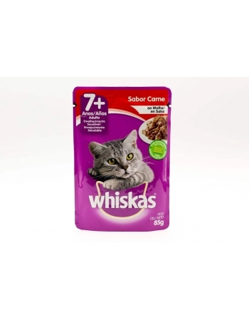 WHISKAS SCH SENIOR CARNE 85G 2X20DP