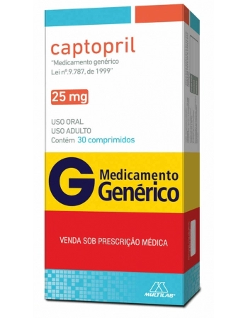 CAPTOPRIL 25MG C/30 COMP