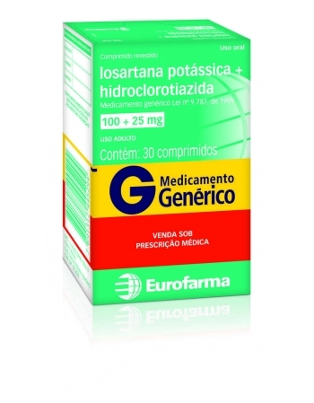 LOSARTANA+HIDRO 100+25MG C/30 COMP