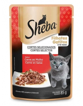 SHEBA SACHE FIL CARNE MOLHO 2X20X85G