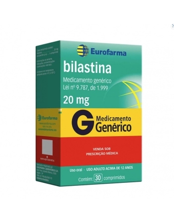 BILASTINA 20MG C/30 COMP