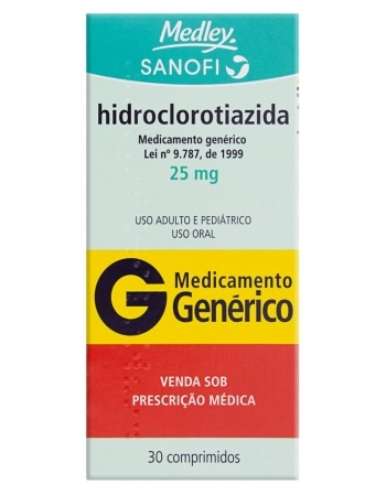 HIDROCLOROTIAZIDA 25MG C/30 COMP