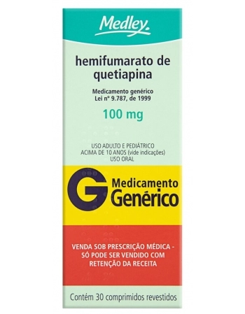 HEMIFUM QUETIAPINA (C1) 100MG C/30