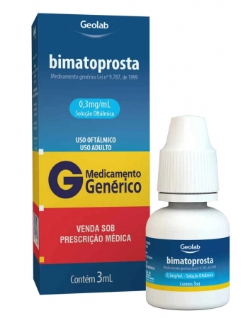 BIMATOPROSTA SOL OFT 0,3MG C/3ML