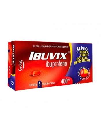 IBUVIX 400MG C/ 8 CAP MOLE - GLM