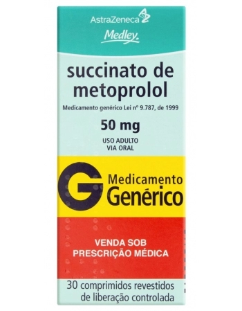 SUCCINATO METOPROLOL 50MG C/30 COMP