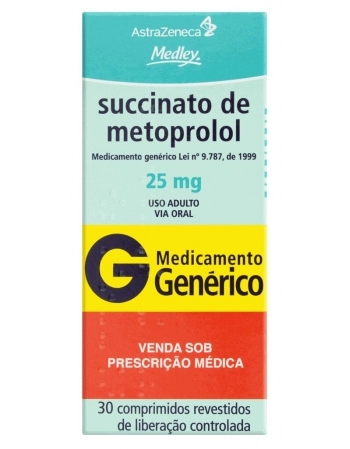 SUCCINATO METOPROLOL 25MG C/30 COMP