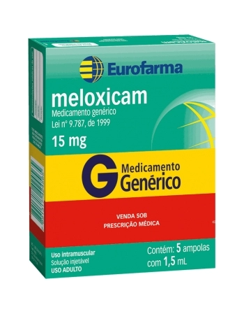 MELOXICAM 15MG/ML 1,5ML C/5 AMP INJ