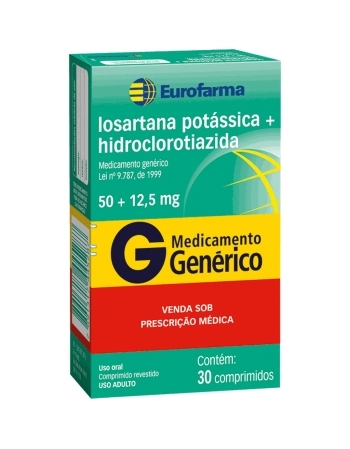 LOSARTANA POT+HIDRO 50+12,5MG C/30 COMP