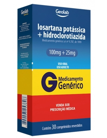 LOSARTANA POT+HIDRO 100+25MG C/30 COMP