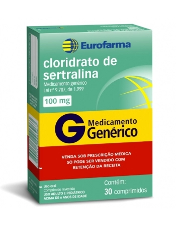 CLOR SERTRALINA (C1) 100MG C/30 COMP