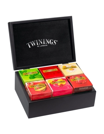 CHA TWININGS PRETA CX MADEIRA COM 6 UNIDADES