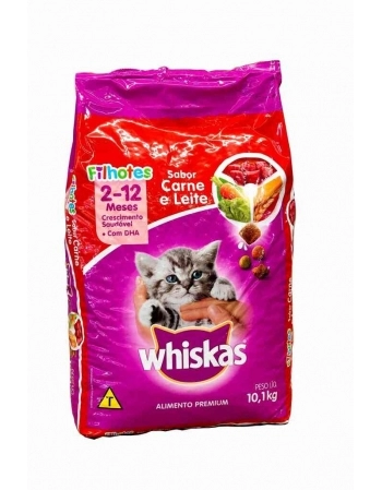 WHISKAS DRY FILHOTE CARNE 10,1KG