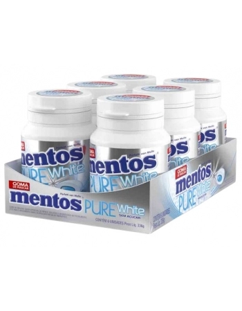 MENTOS GARRAFA PURE WHITE 56G DP 6 UND