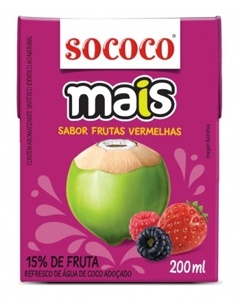 SOCOCO MAIS FRUTAS VERMELHAS 24X200ML