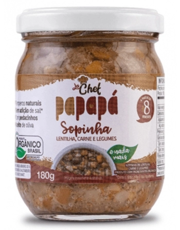 SOPINHA ORG PAPAPA - LENTILHA CARNE LEG 6X180G