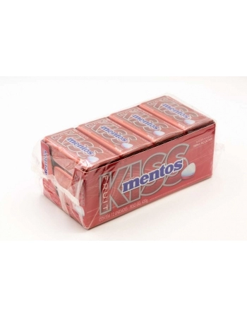 MENTOS KISS MORANGO LATA 35G DPX12X UND